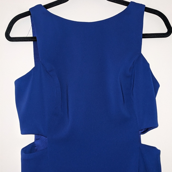 Ralph Lauren long formal dress with side cut outs in deep royal blue - size 4 - Picture 2 of 5